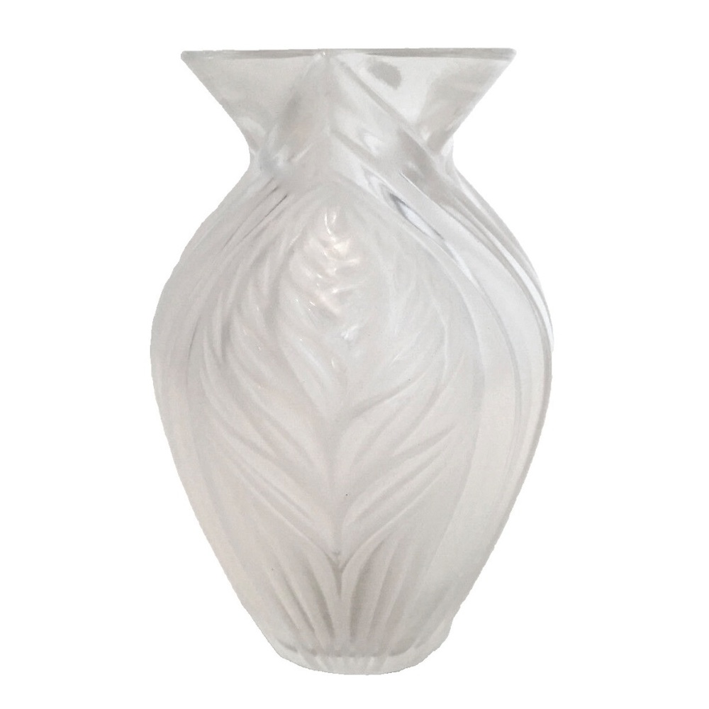 Lalique France Signed Pavie Crystal Vase